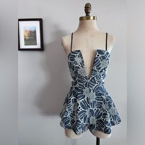 Luxxel Floral Embroidered Romper